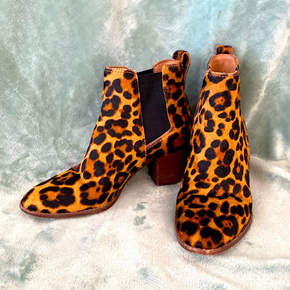 The Regan Boot by Madewell - Faux Leopard Calf Fur Women’s Size 7.5